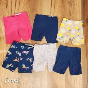 Wonder Nation Girls Cotton Bike Shorts Size M (7-8) 6-Pack Bundle